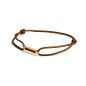 Preview: 1,5 mm braunes Nylonarmband mit einem Tigerauge-Stein - Talis Brown Gold